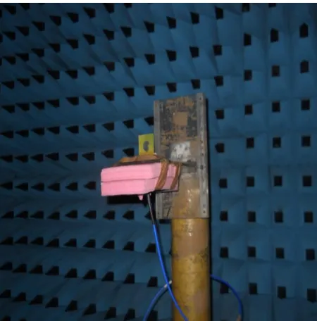 Figure 10. Drop shaped antenna undergoing tests in Anechoic Chamber. 