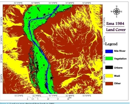Figure 4. Land use map obtained from lands in 1984.                                                           