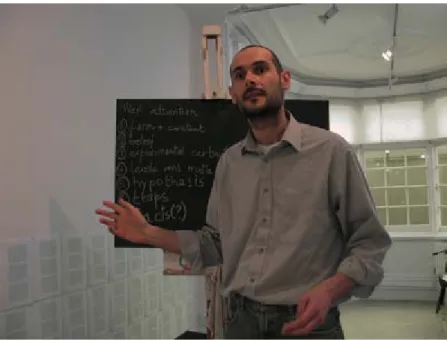 Figure 4. Is capable of not not-being performance, Centre for Drawing, London, 2008. 