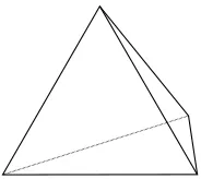 Figure 3: The three simplex, ∆3. Note: This is not the standard embedding in R4!