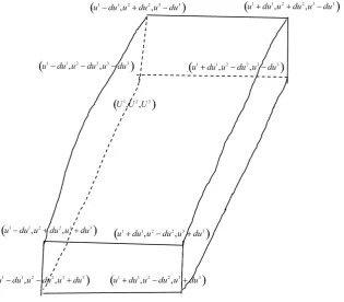 Figure 4. Surface bounding the volume a u u u(1,2,3). 