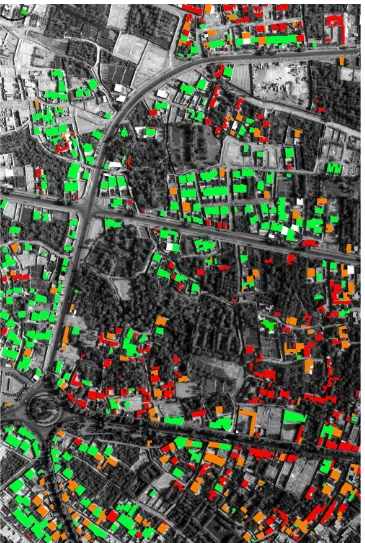 Figure 4: Study Area in Bam city, results of automatic collapse classification using OVO-SVM classifier, 