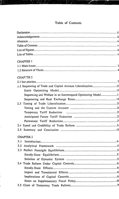 Table or Contents 