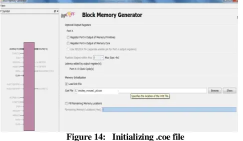 Figure 14:   Initializing .coe file 