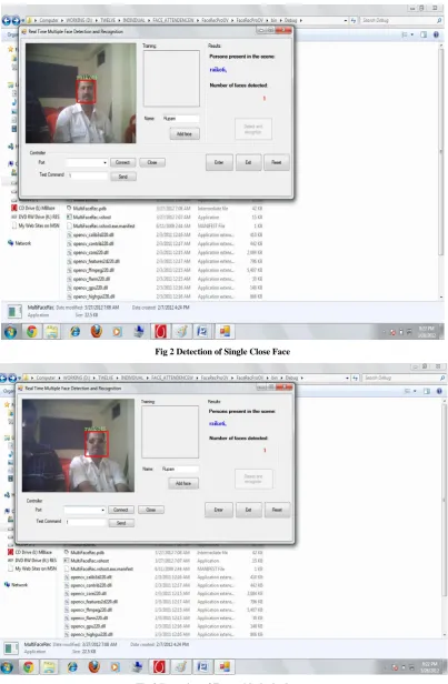 Fig 3 Detection of Face with dark glasses 