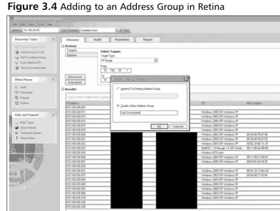 Figure 3.4 Adding to an Address Group in Retina