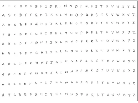 Figure 4: Some handwritten characters resized into 100 by 100 pixel images 