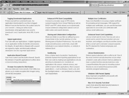 Figure 4.2 More Apple Security Features