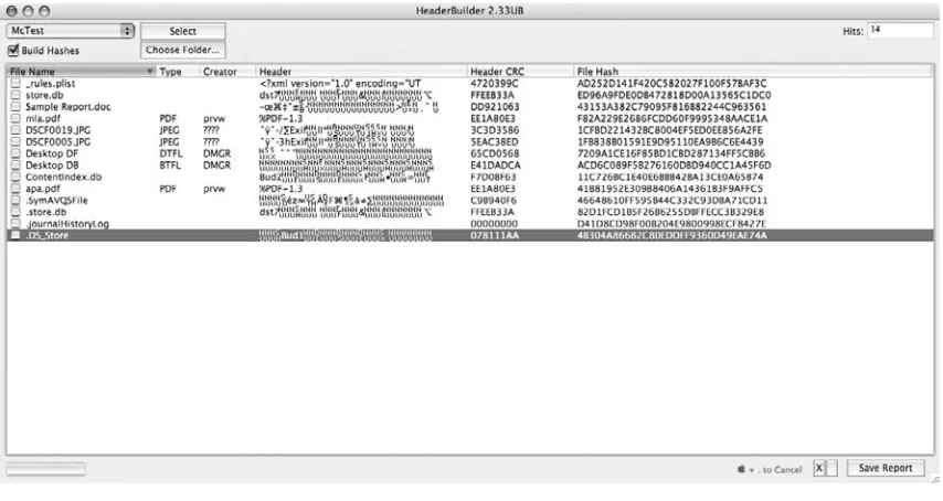 Figure 1. HeaderBuilder Makes Changing Headers Easy and Shows  MD5 Hashes Quickly