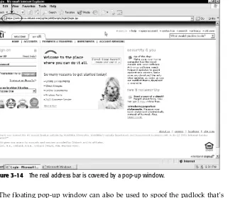 Figure 3-14The real address bar is covered by a pop-up window.