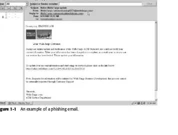 Figure 1-1An example of a phishing email.