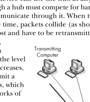 Figure 2-2: Sniffing on a hub network provides a limitless visibility window.