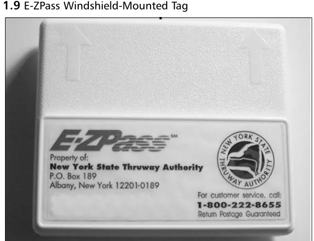 Figure 1.9 E-ZPass Windshield-Mounted Tag