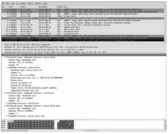 Figure 2-10 Packet Capture of an SSL Connection