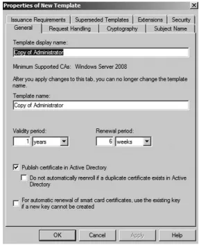 Figure 2.13 General Tab of the New Template Property Sheet