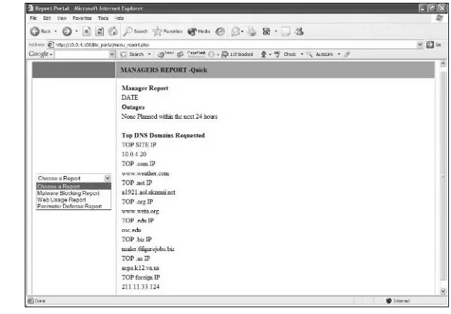 Figure 1.2 New Preloaded Report Page Menu 