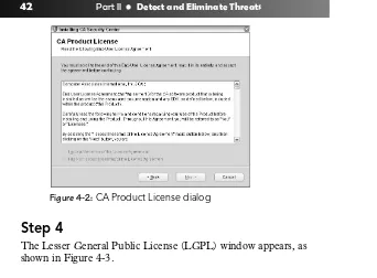 Figure 4-3: Lesser General Public License (LGPL) window