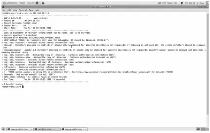 Figure 5.8 Nikto Search