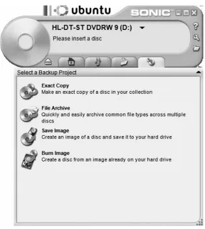 Figure 2.2 Example of an OEM CD Burning Program with “Burn Image” 