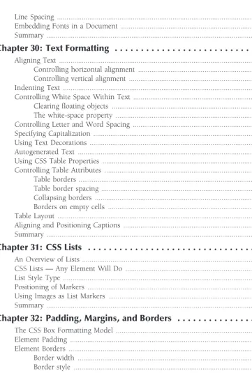 Table borders .............................................................................................................461