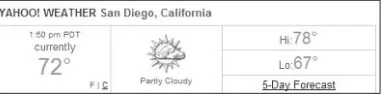 Figure 1-4: Click a tab to expand your search into other areas of Yahoo! 