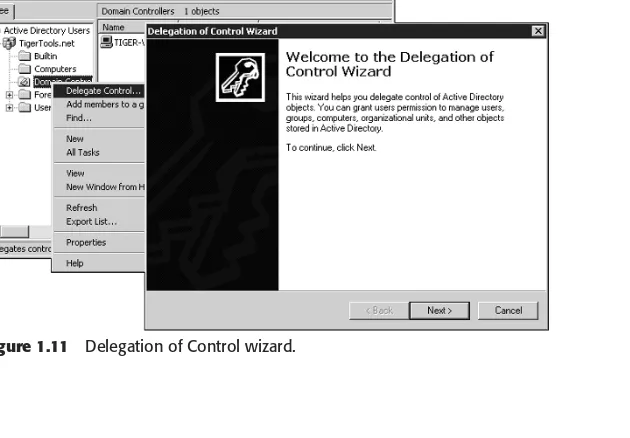 Figure 1.11Delegation of Control wizard.