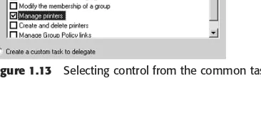 Figure 1.12Selecting to whom to delegate control.
