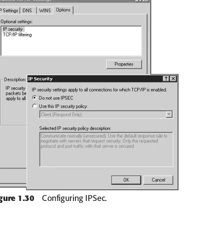 Figure 1.30Configuring IPSec.  