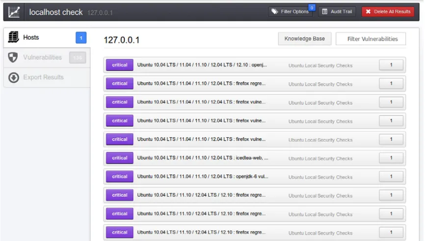 FIGURE 2.4Report summary in Nessus. 