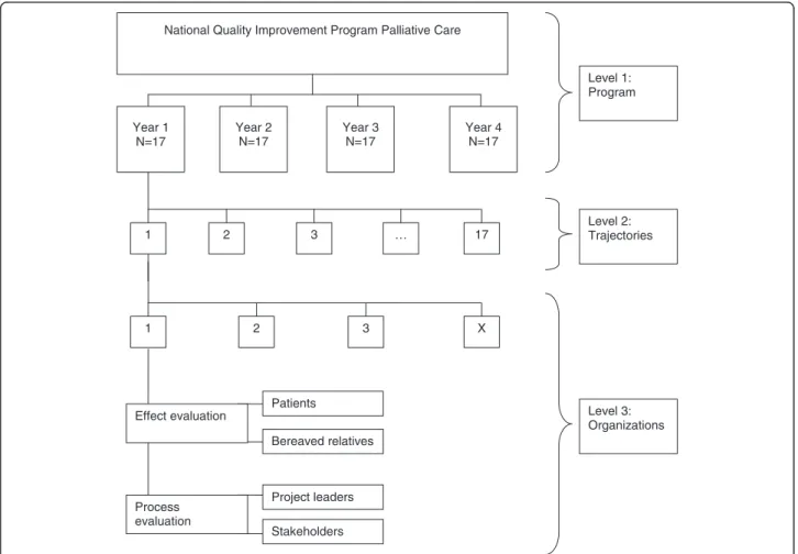 Figure 1 Organogram of the national quality improvement program palliative care.
