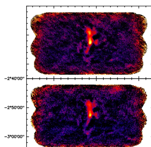 Figure 4. NIKA2 maps of L183 at 1.15 mm (upper panel) and 2 mm (bottom panel) obtained withhours on source
