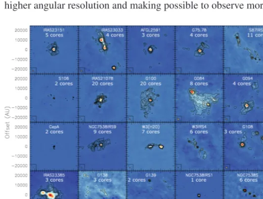 Figure 1. 1.37 mmcontinuum images for the 20