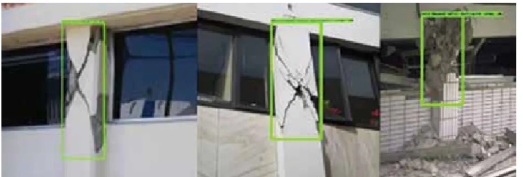 Fig. 6: Bounding box classification results: shear damage to short/captive column 