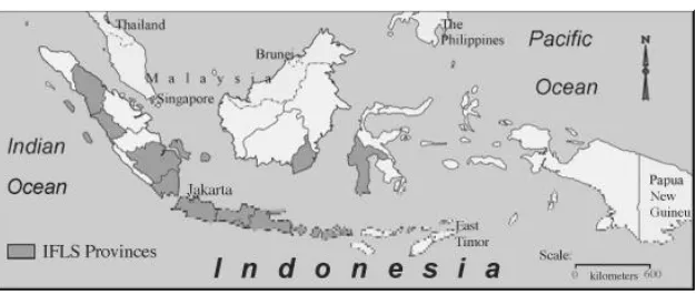Figure 1: Provinces Sampled in IFLS1 