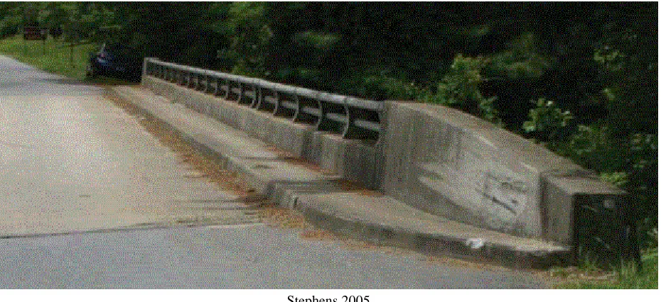 Figure 1. Unshielded bridge rail end 