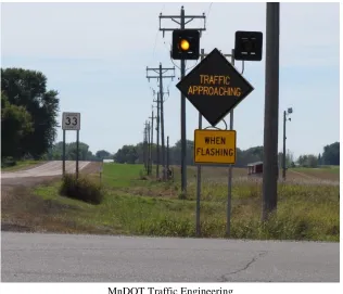 Figure 7. Example of a rural intersection conflict warning system in Minnesota 