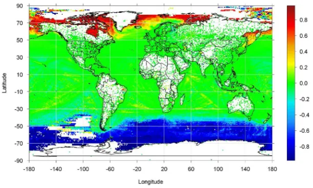 Figure 1. The coverage and seasonal bias of gridded (1˚ × 1˚) specific humidity observations