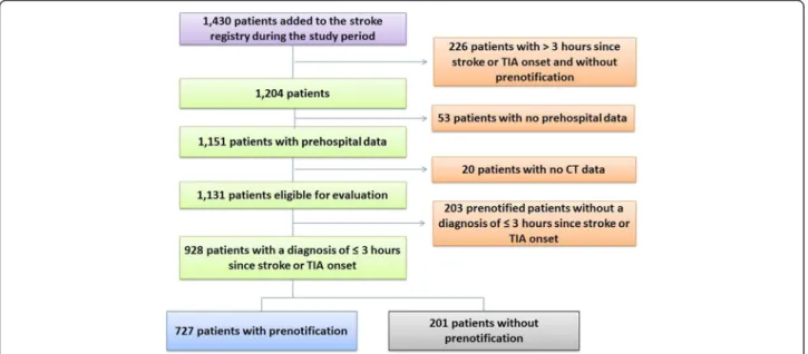 Fig. 1 Flowchart of participants included in the study. TIA: transient ischemic stroke