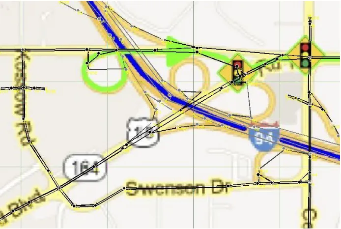 Figure 4.24. A close-in view of an interchange 