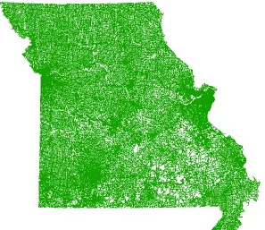 Figure 3.1 – Missouri road network 