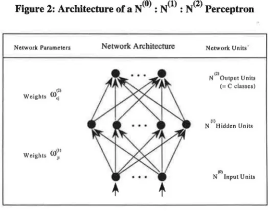 Figure 2: Architecture of a N(O) : N(l) : N(2) Perceptron 