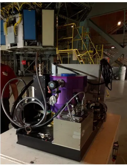 Figure 2.22 WaSP being lowered into the prime focus cage. 