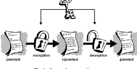 Fig 1 : Symetric encryption 