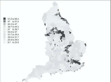 Figure 8:  There is significant regional variation in perceived levels of anti-social behaviour