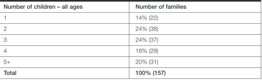 Table 3.2 Size of families referred to intensive family support projects: 2004/05