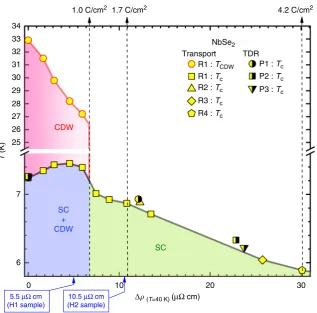 Fig. 3 Temperature versus0.3 K, indicating strong correlation between SC and CDW phases