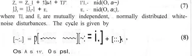 Figure 5 plots the cycles generatedby the two methods:earlier,as notedthe similarities are strong.In effect, the pairwise correlations