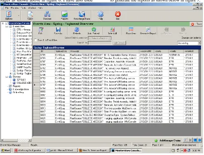 Fig 6: Interactive SyslogViewer showing the syslog messages stored in the database. 