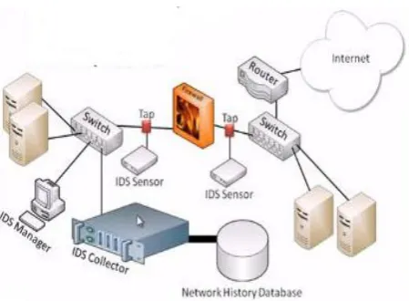 Fig 1.  Network Environment Infrastructure for Intrusion Detection System  