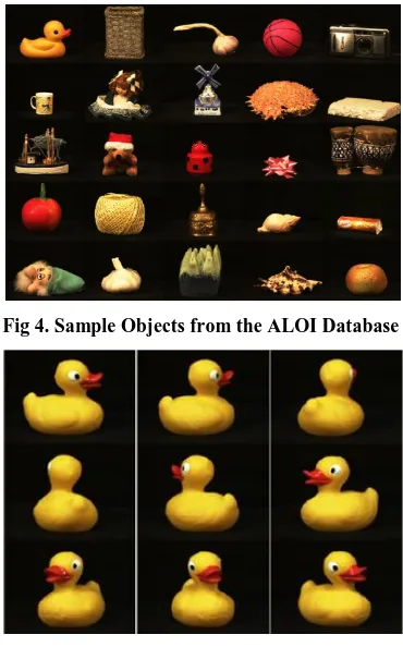 Fig 4. Sample Objects from the ALOI Database 
